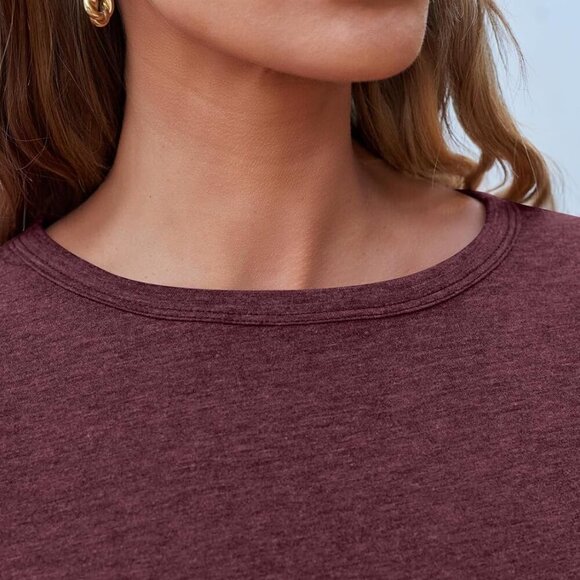 Women's 3 Pack Long Sleeve Tops - Black, Winedarkblue, Large - Picture 5 of 5